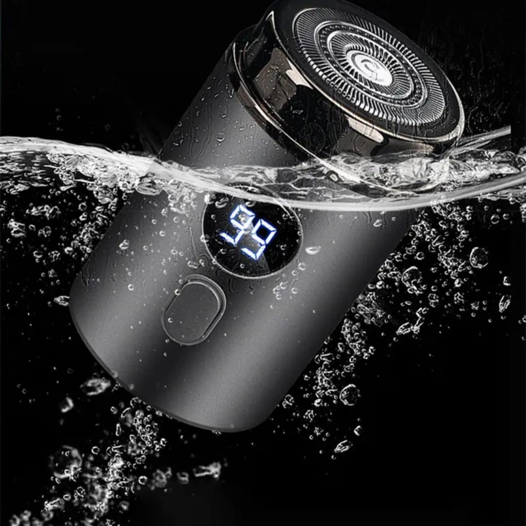 Men's electric mini shaver, dry and wet dual-use shaver, LED digital display rechargeable car shaver, home travel shaver - Image 3