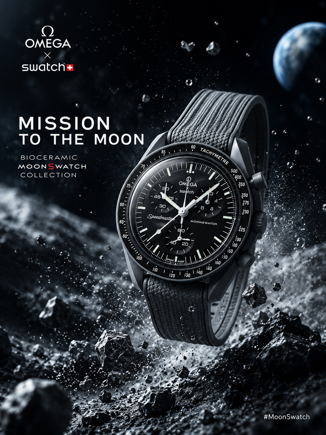 OMEGA x Swatch Mens Watch Moons Watch