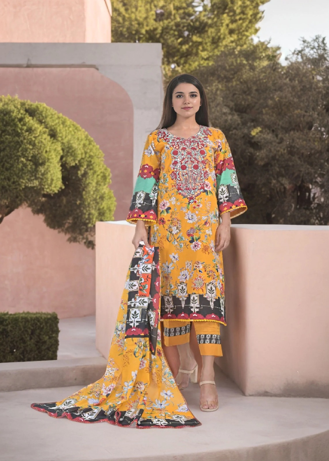 Noorma Kaamal Embroided ๐ฏ Outlet Stock Lawn 3 Pcs Unstitched Collection 2026!