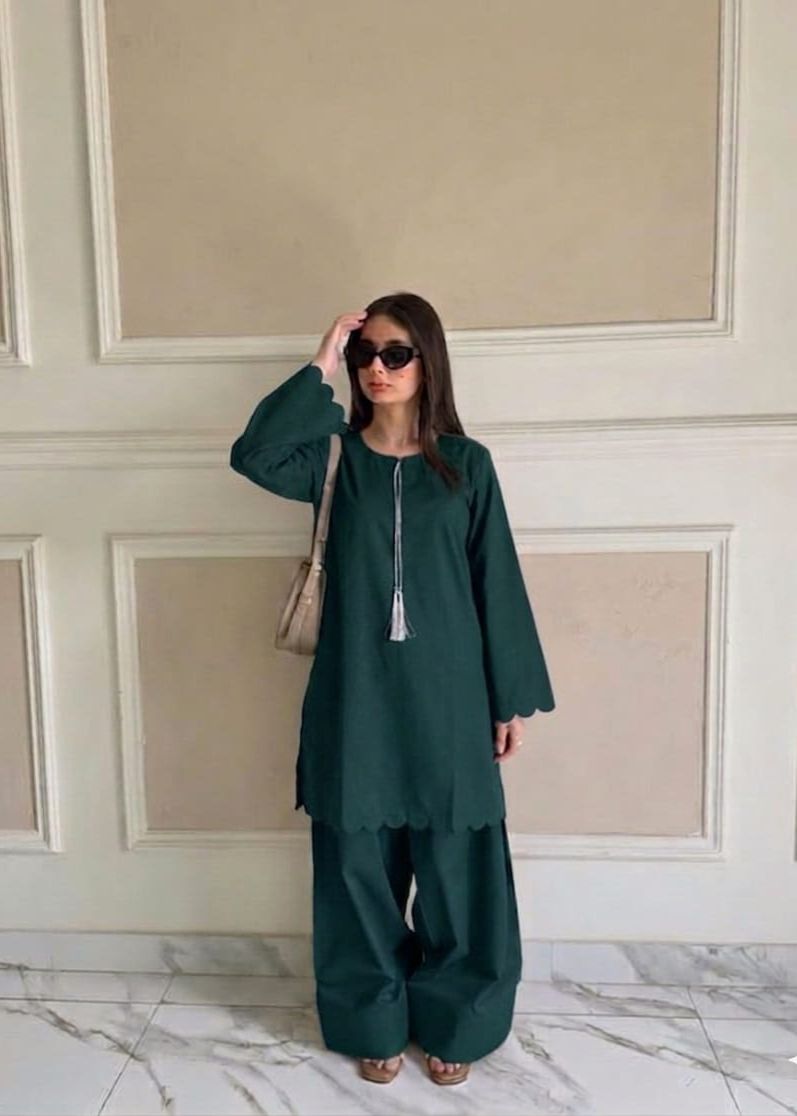 KB Collection Elegant Cutwork Shirt With Farshi Shalwar 2pcs - Image 3
