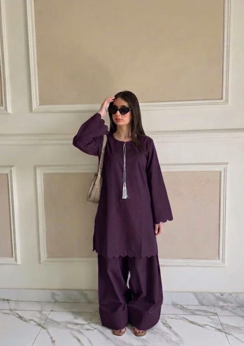KB Collection Elegant Cutwork Shirt With Farshi Shalwar 2pcs - Image 4