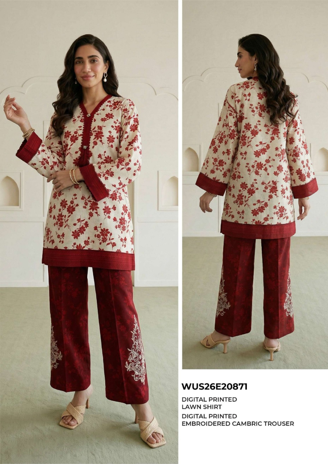 KB Collection Women's Premium Digital Printed 2-Piece Lawn Suit - Image 2