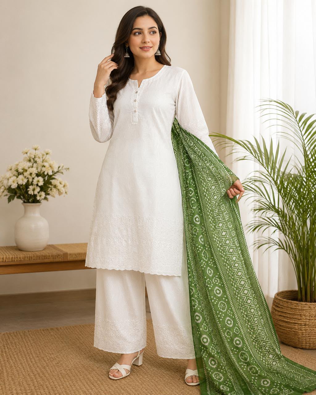 Emerald Grace Embroidered 3 Piece Suit - Image 11